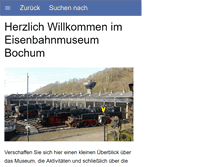 Tablet Screenshot of eisenbahnmuseum-bochum.de